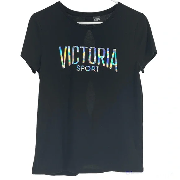 Victoria's Secret Tops Victorias Secret Sport Womens Black Tie